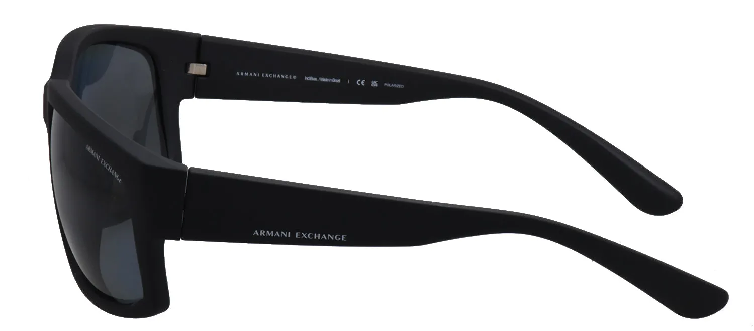 Armani Exchange AX 4142S 807887 Rectangle Plastic Black Sunglasses with Grey Polarized Lens sold by Gaffos product image thumbnail 4