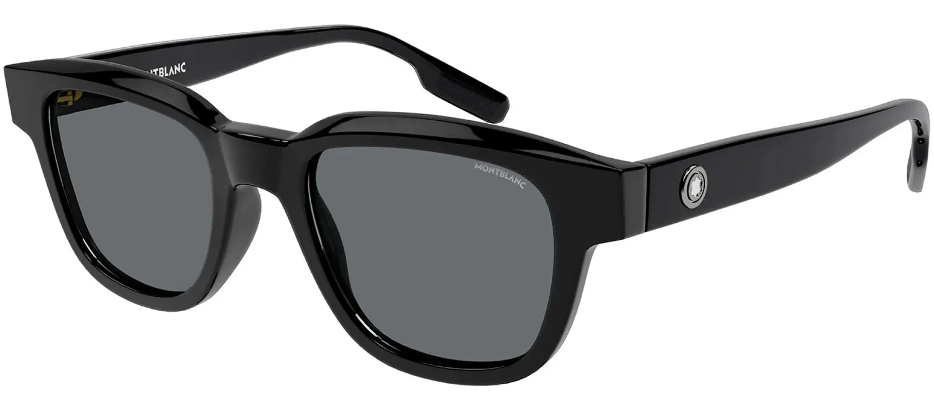 Montblanc MB 0175S 001 Square Plastic Black Sunglasses with Grey Lens sold by Gaffos