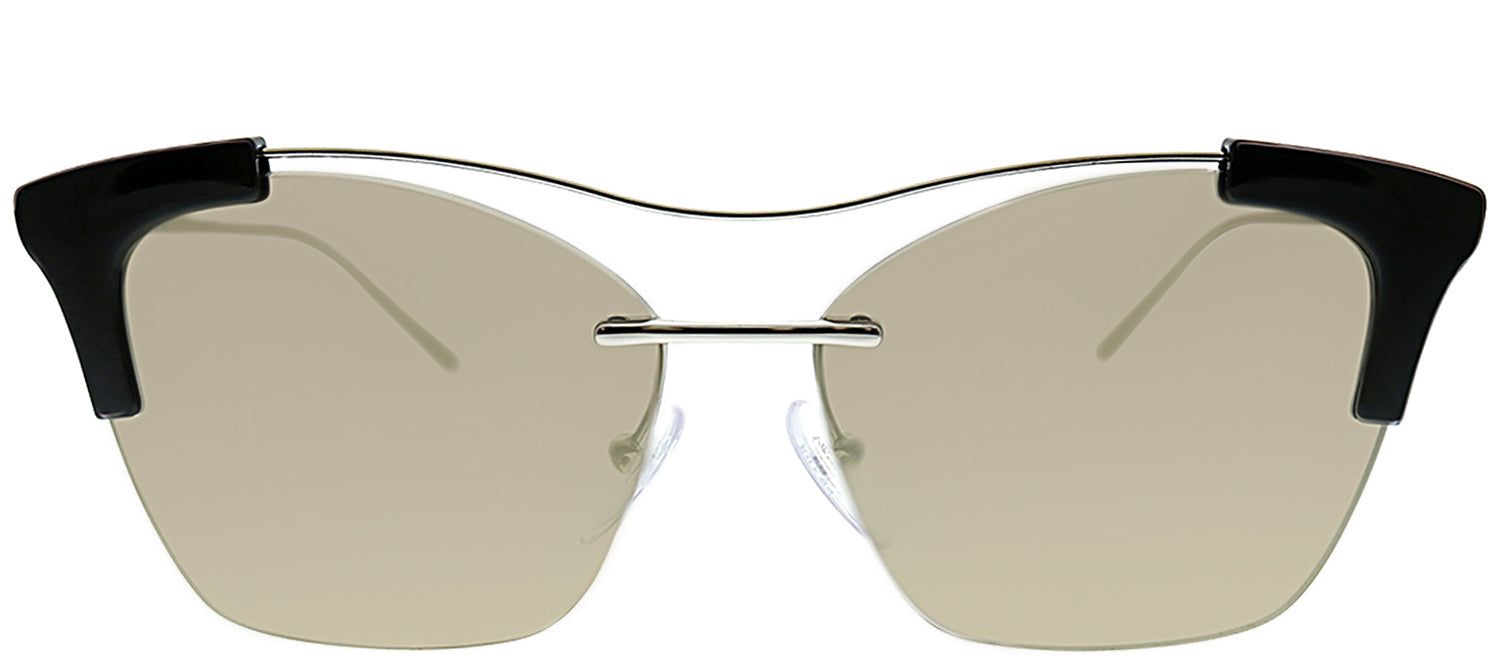 Prada PR 21US GAQ1C0 Square Plastic Silver Sunglasses with Brown Mirror Gold Lens sold by Gaffos
