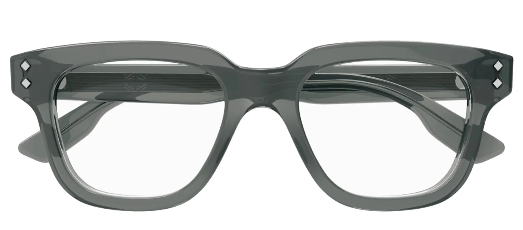 Gucci GUCCI LOGO GG 1219O 003 Square Plastic Grey Eyeglasses with Logo Stamped Demo Lenses sold by Gaffos
