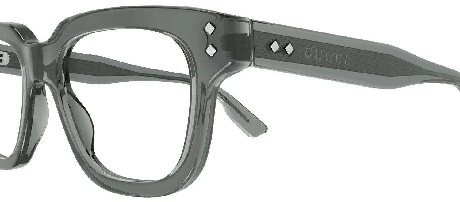 Gucci GUCCI LOGO GG 1219O 003 Square Plastic Grey Eyeglasses with Logo Stamped Demo Lenses sold by Gaffos product image thumbnail 3