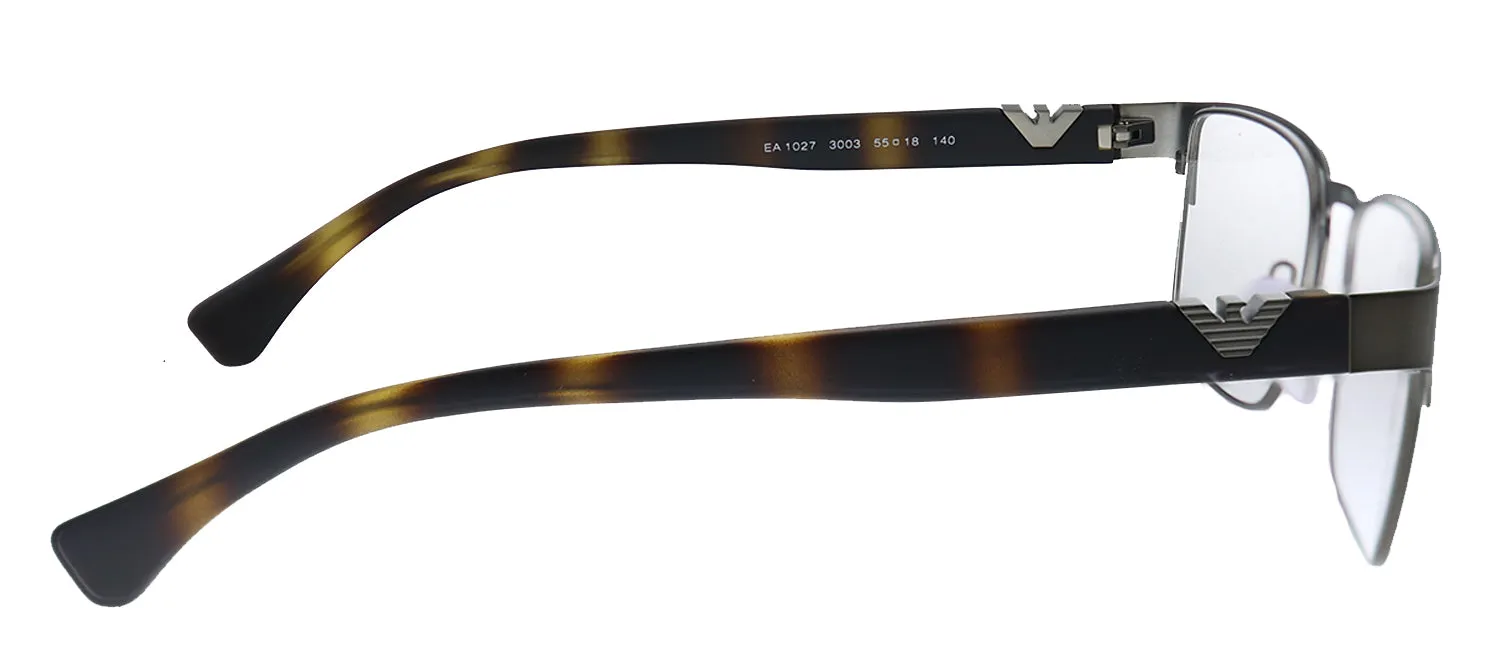 Emporio Armani EA 1027 3003 Square Metal Gunmetal Eyeglasses with Demo Lens sold by Gaffos product image thumbnail 3