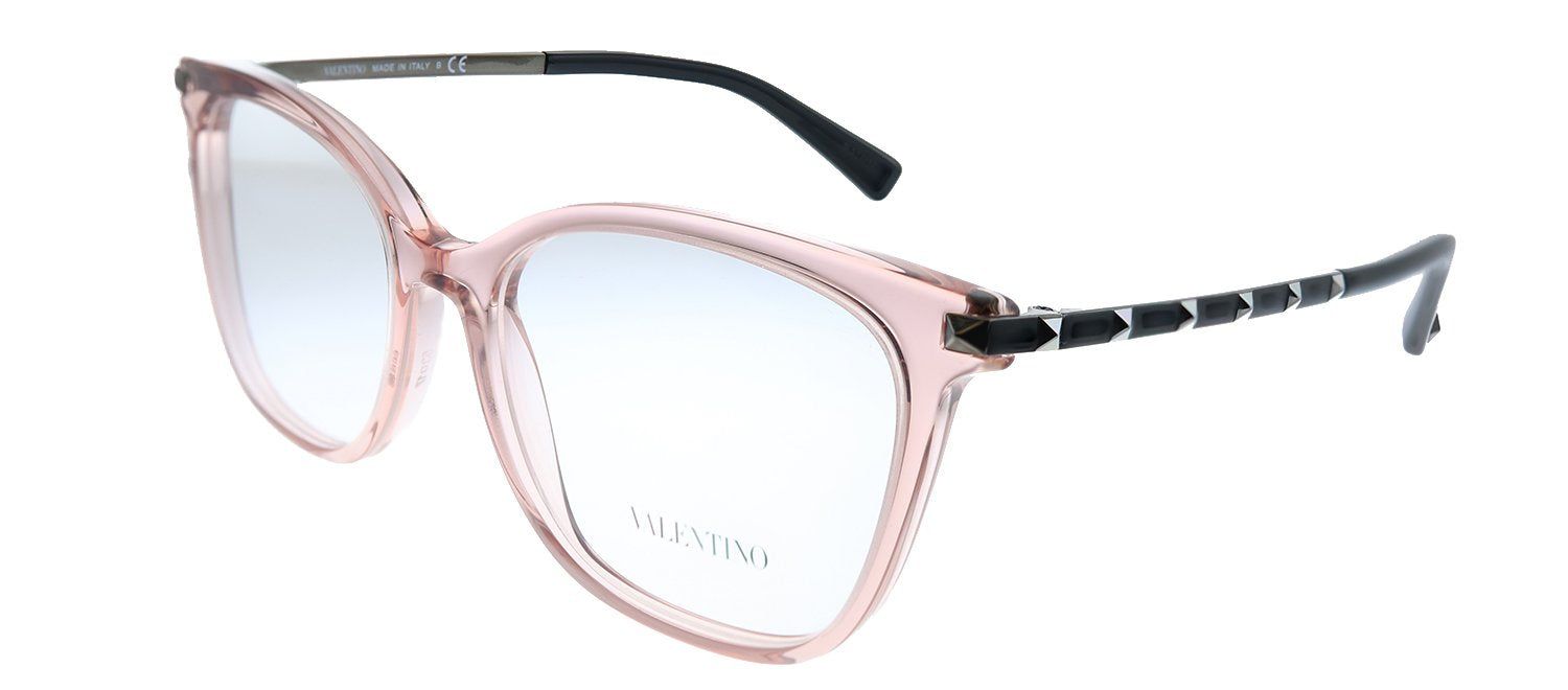 Valentino VA 3048 5155 Square Plastic Transparent Pink Eyeglasses with Logo Stamped Demo Lens sold by Gaffos product image thumbnail 2