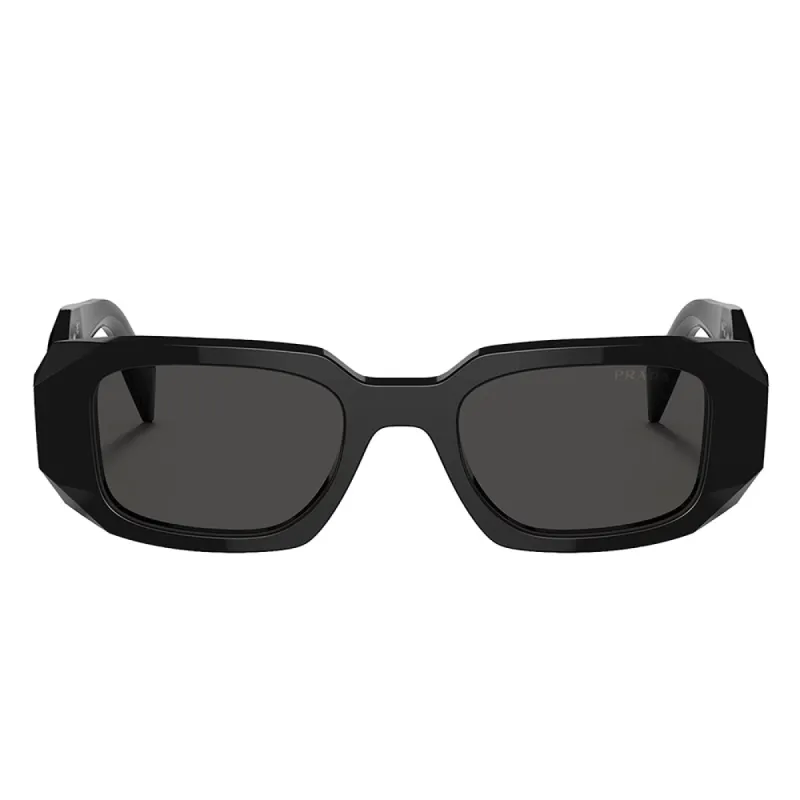 Prada PR 17WS 1AB5S0 Rectangle Plastic Black Sunglasses with Grey Lens sold by Gaffos