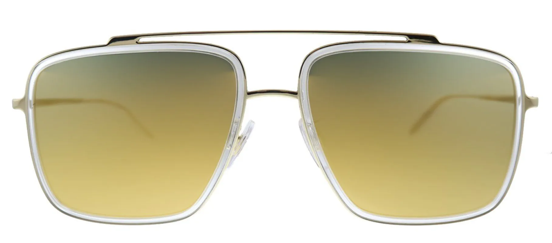 Dolce & Gabbana DG 2220 488/7P Square Metal Clear Sunglasses with Brown Gradient Lens sold by Gaffos