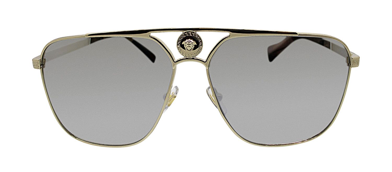 Versace VE 2238 12526G Rectangle Metal Gold Sunglasses with Silver Mirror Lens sold by Gaffos product image thumbnail 2