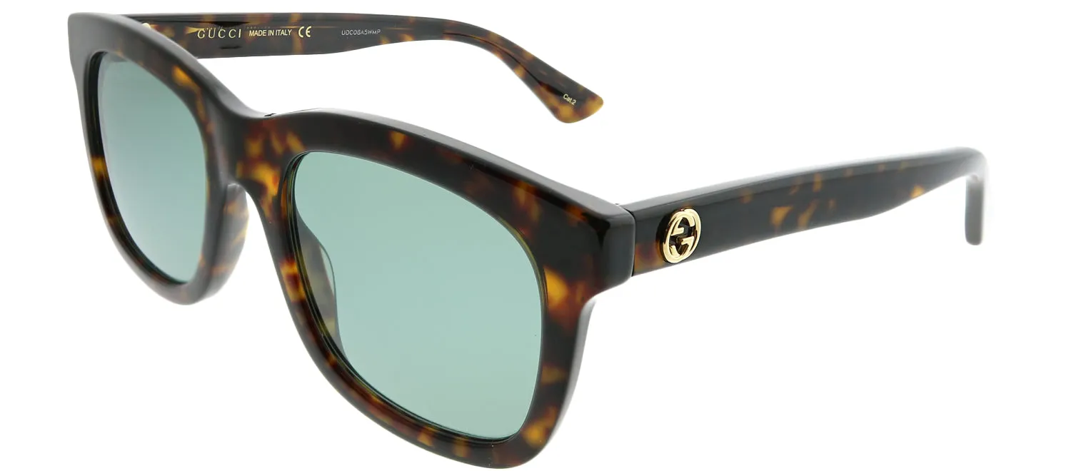 Gucci GG 0326S 002 Square Acetate Tortoise/ Havana Sunglasses with Green Lens sold by Gaffos product image thumbnail 2