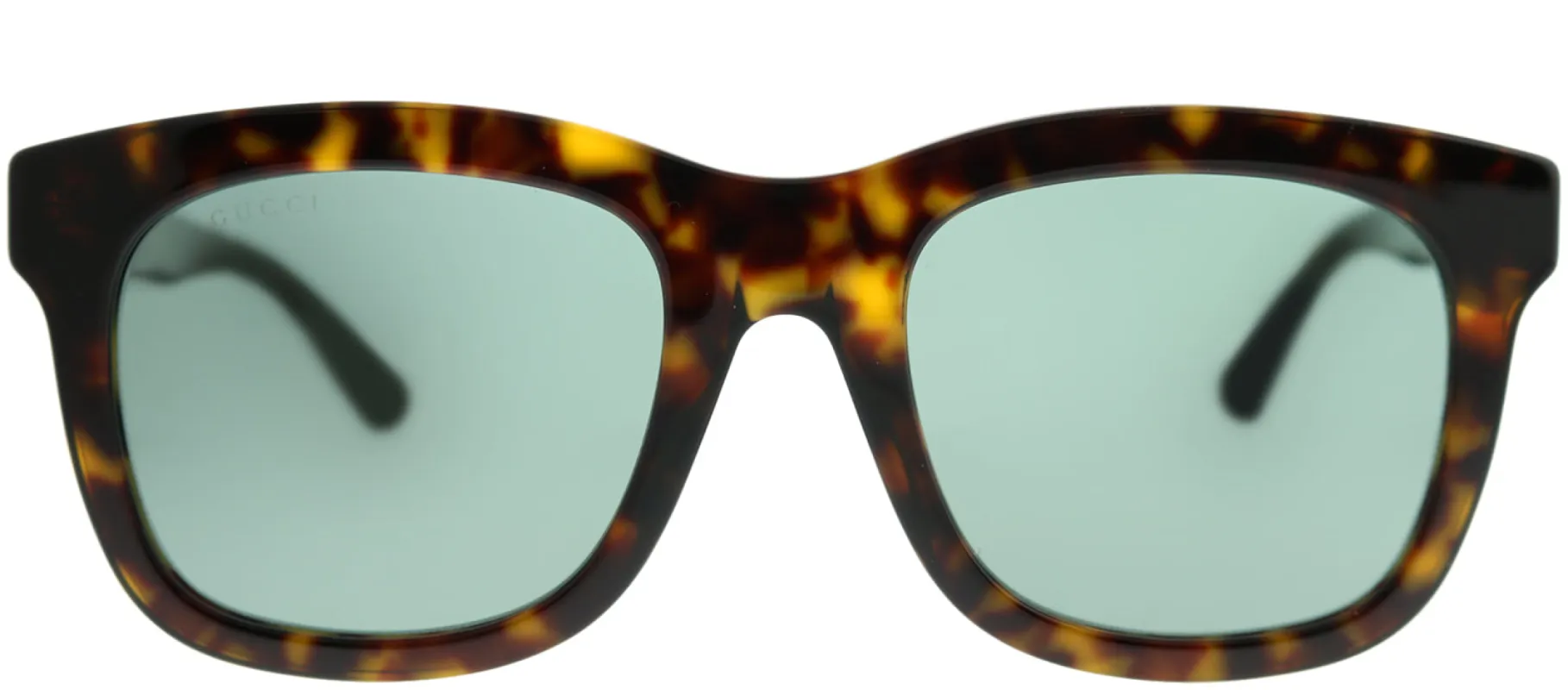 Gucci GG 0326S 002 Square Acetate Tortoise/ Havana Sunglasses with Green Lens sold by Gaffos