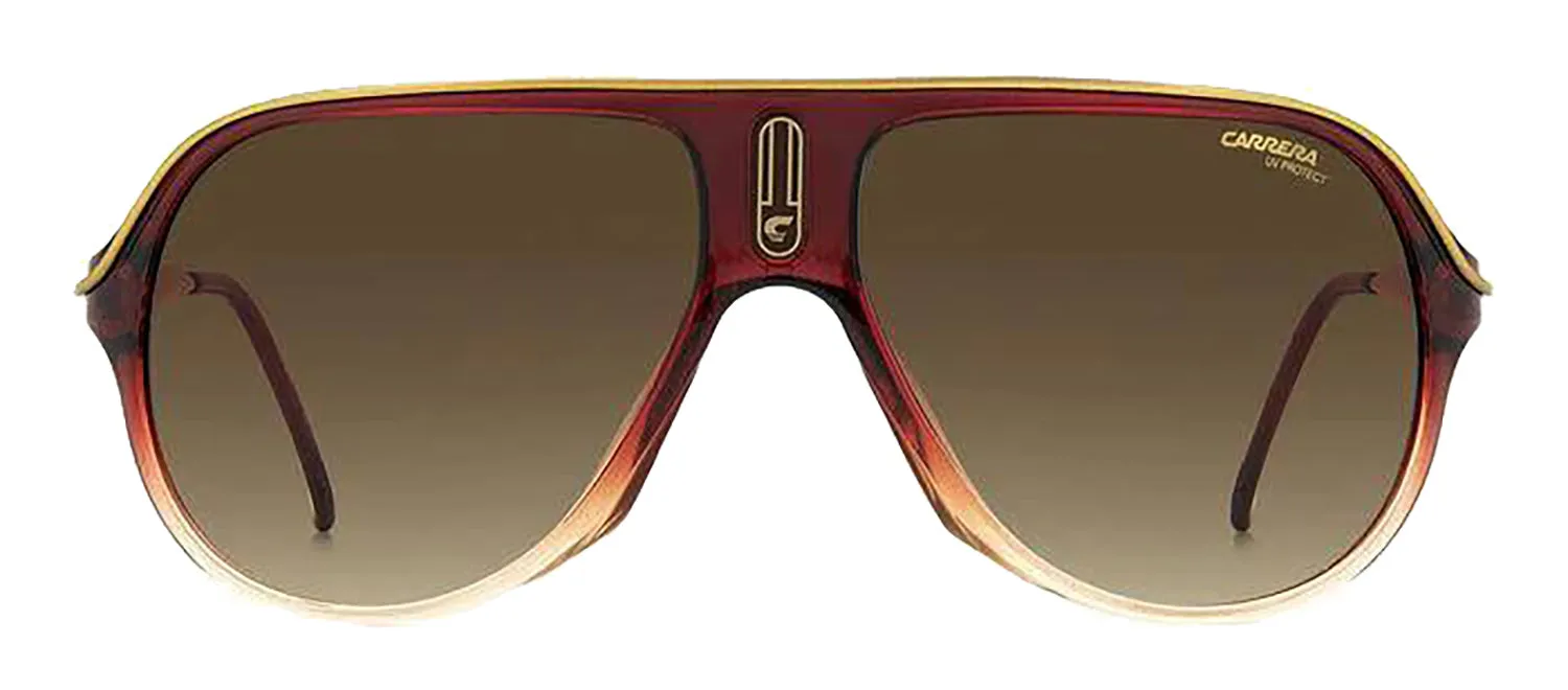 Carrera CA SAFARI65/N 2HA Navigator Plastic Burgundy Sunglasses with Brown Gradient Lens sold by Gaffos