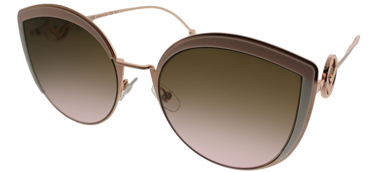 Fendi FF 0290 35J Cat-Eye Metal Pink Sunglasses with Brown Gradient Lens sold by Gaffos product image thumbnail 2