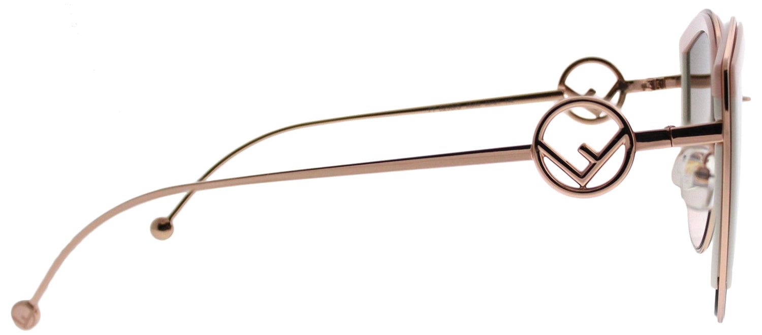 Fendi FF 0290 35J Cat-Eye Metal Pink Sunglasses with Brown Gradient Lens sold by Gaffos product image thumbnail 3