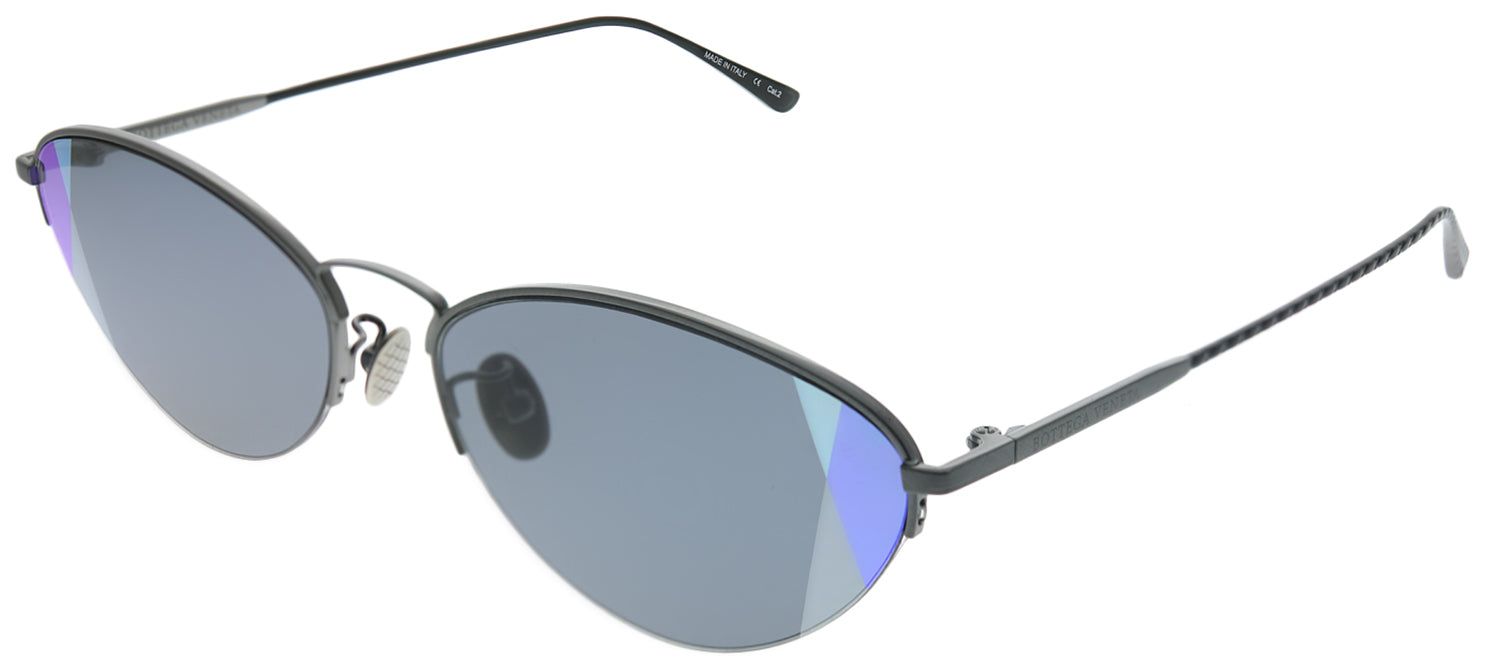 Bottega Veneta Fashion DNA BV 0245S 001 Geometric Metal Grey Sunglasses with Grey Intrecciato Lens sold by Gaffos product image thumbnail 2