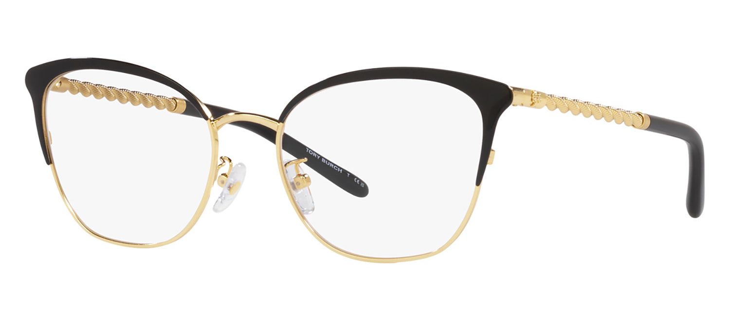 Tory Burch TY 1076 3339 Cat-Eye Metal Gold Eyeglasses with Logo Stamped Demo Lenses sold by Gaffos product image thumbnail 2