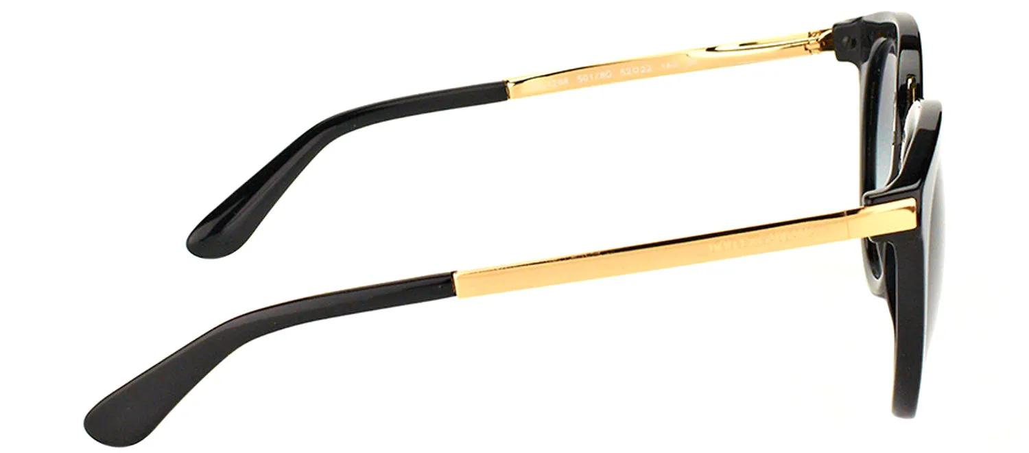 Dolce & Gabbana DG 4268 501/8G Round Plastic Black Sunglasses with Grey Gradient Lens sold by Gaffos product image thumbnail 3