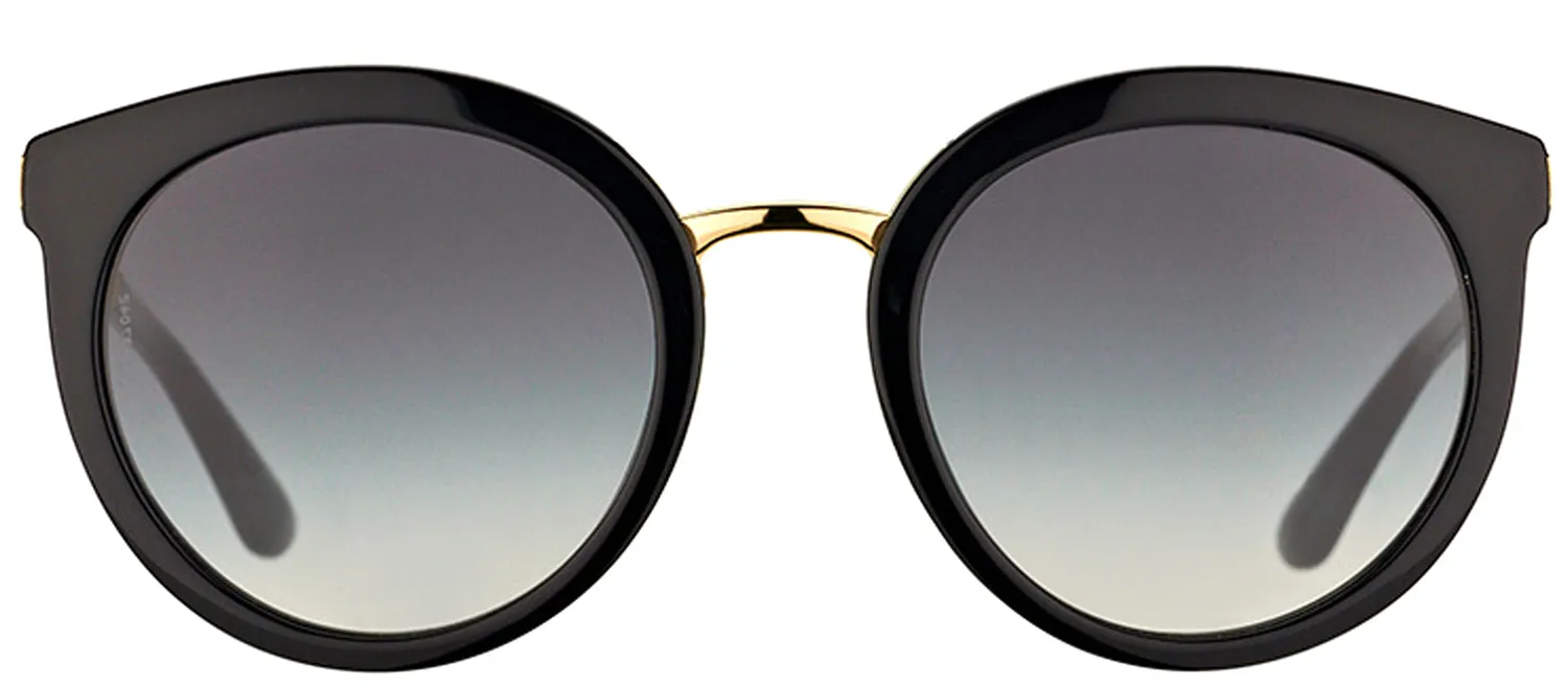 Dolce & Gabbana DG 4268 501/8G Round Plastic Black Sunglasses with Grey Gradient Lens sold by Gaffos