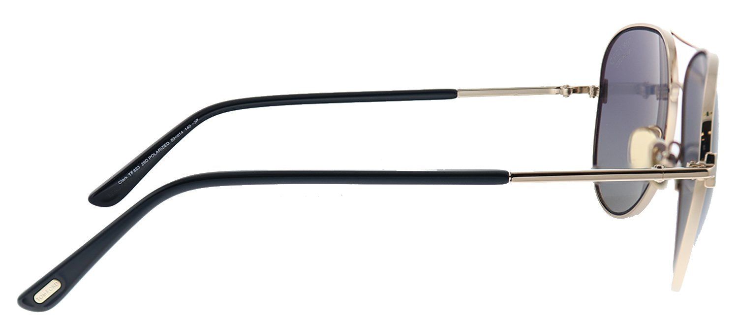 Tom Ford Clark TF 823 28D Polarized Aviator Metal Gold Sunglasses with Grey Gradient Lens sold by Gaffos product image thumbnail 3