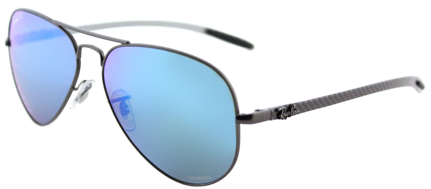 Ray-Ban RB 8317CH 029/A1 Aviator Metal Ruthenium/ Gunmetal Sunglasses with Blue Mirror Chromance Lens sold by Gaffos product image thumbnail 2