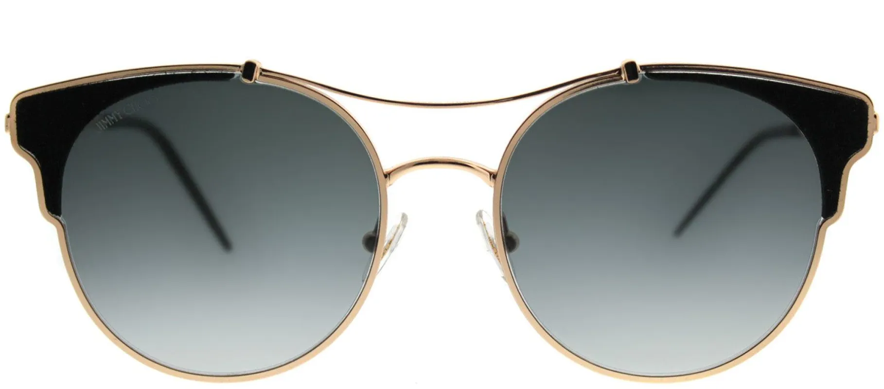 Jimmy Choo JC Lue RHL 1I Cat-Eye Metal Gold Sunglasses with Grey Gradient Lens sold by Gaffos
