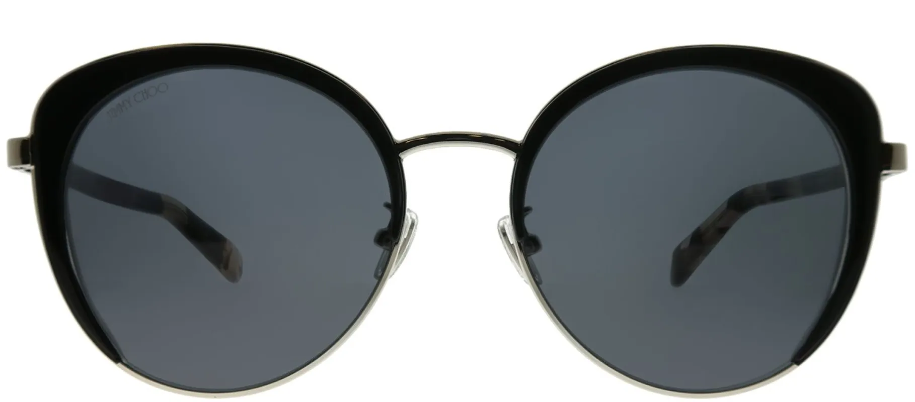 Jimmy Choo JC Gabby 807 IR Round Metal Black Sunglasses with Grey Lens sold by Gaffos