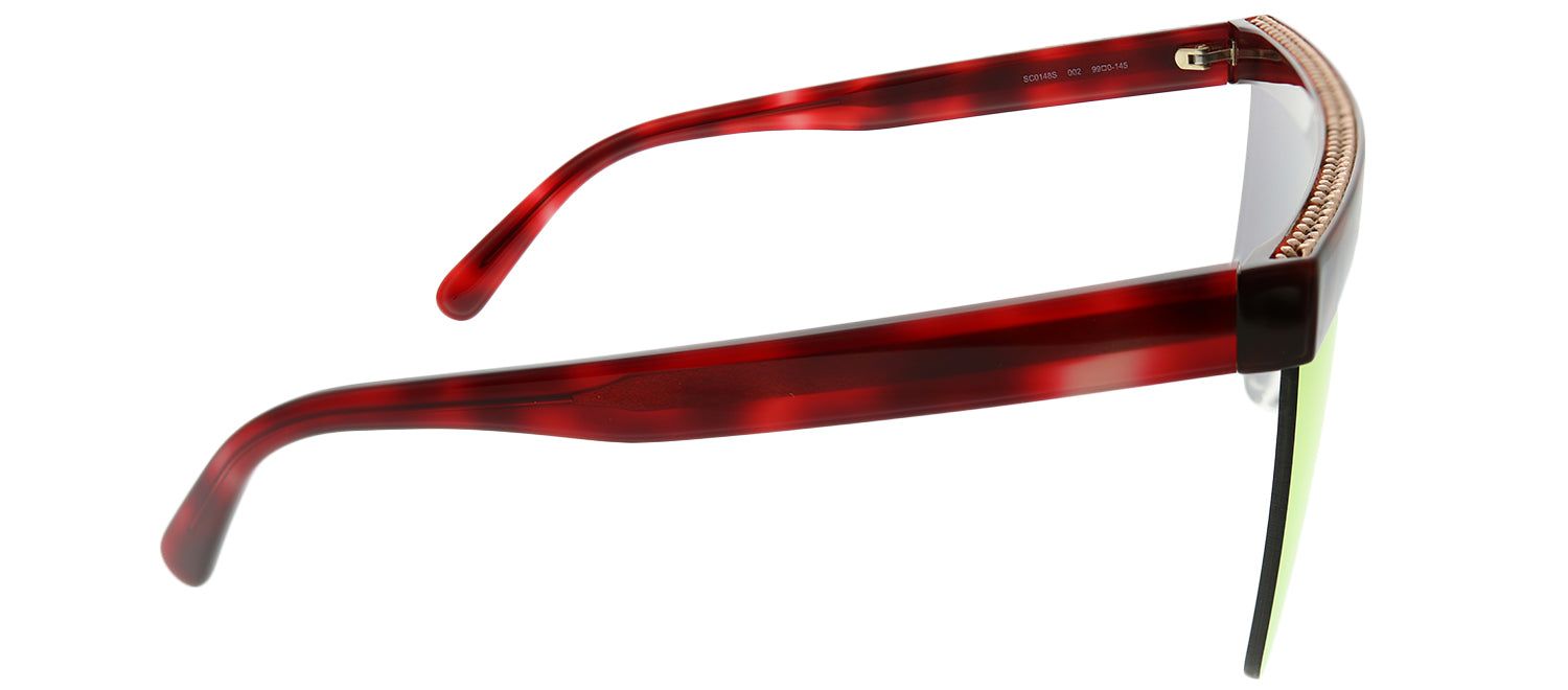 Stella McCartney SC 0148S 002 Shield Plastic Tortoise/ Havana Sunglasses with Red Mirror Lens sold by Gaffos product image thumbnail 3