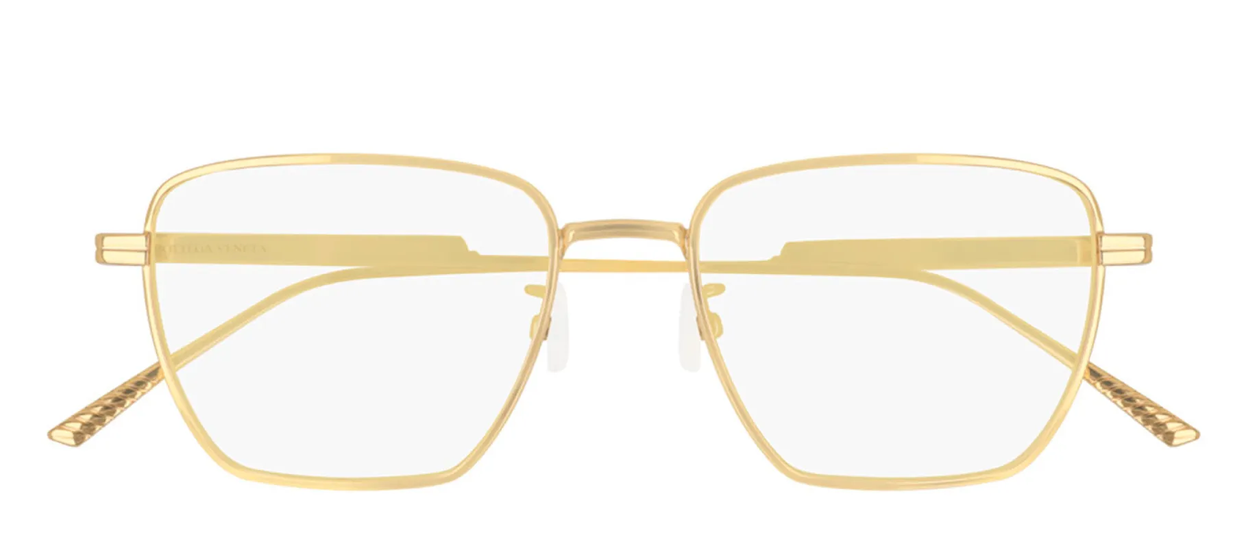 Bottega Veneta BV 1015O 002 Square Metal Gold Eyeglasses with Demo Lens sold by Gaffos