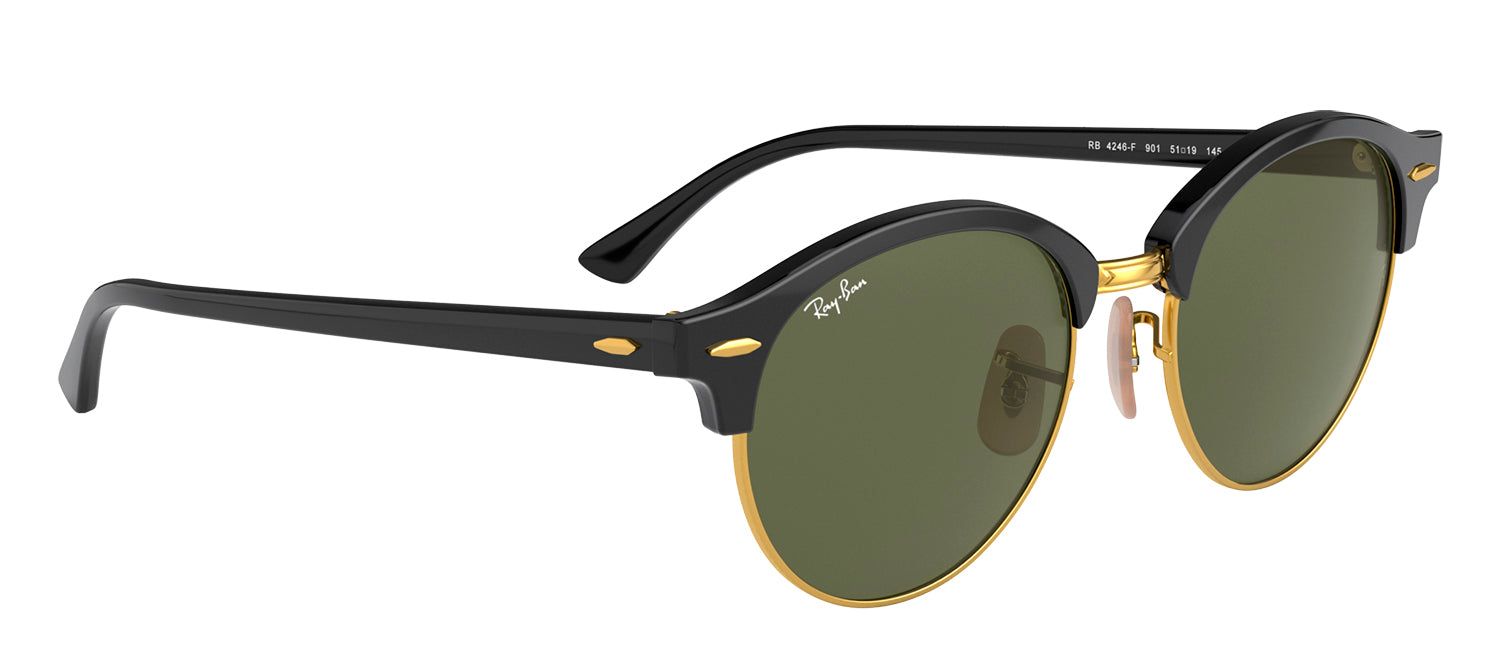 Ray-Ban RB 4246F 901 Round Plastic Black Sunglasses with Green Lens sold by Gaffos product image thumbnail 3