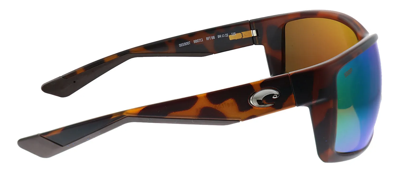 Costa Del Mar REEFTON 9007 900711 Rectangle Plastic Tortoise Sunglasses with Green Mirror Lens sold by Gaffos product image thumbnail 3