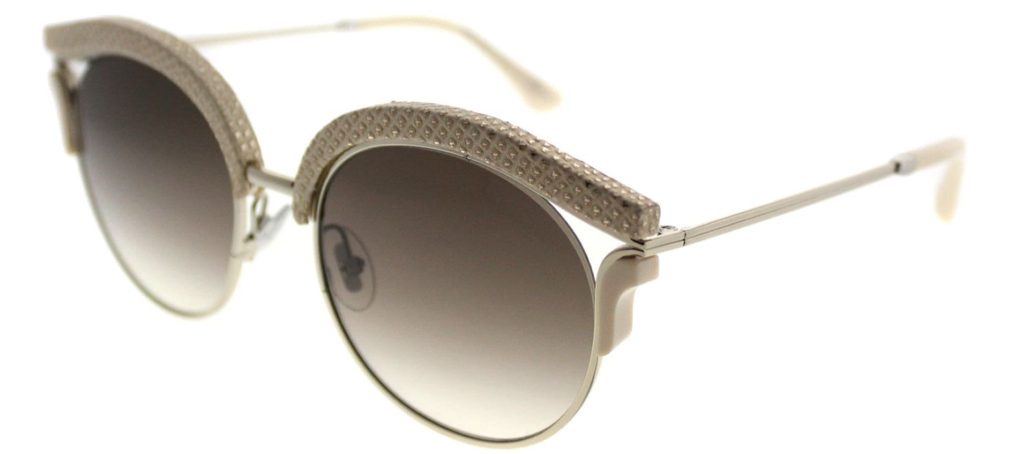 Jimmy Choo JC Lash PTF Cat-Eye Plastic Beige Sunglasses with Brown Gradient Lens sold by Gaffos product image thumbnail 2