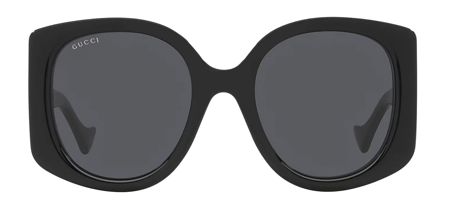 Gucci GUCCI LOGO GG 1257S 001 Square Plastic Black Sunglasses with Grey Lens sold by Gaffos