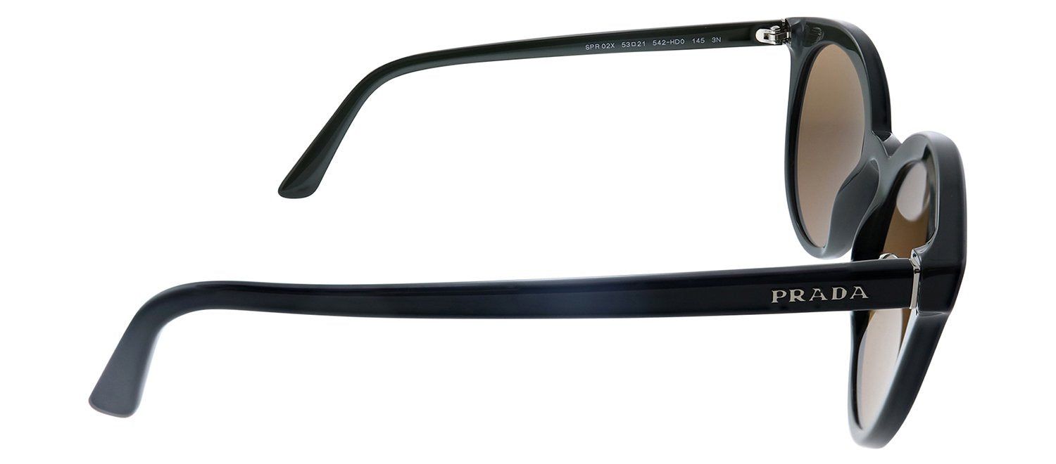 Prada PR 02XS 542HD0 Round Plastic Black Sunglasses with Brown Mirror Lens sold by Gaffos product image thumbnail 3