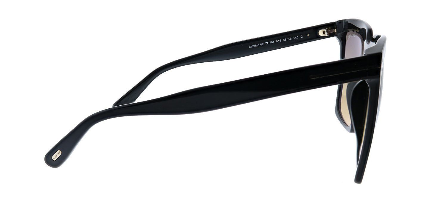 Tom Ford Sabrina-02 TF 764 01B Square Plastic Shiny Black Sunglasses with Yellow Gradient Lens sold by Gaffos product image thumbnail 3
