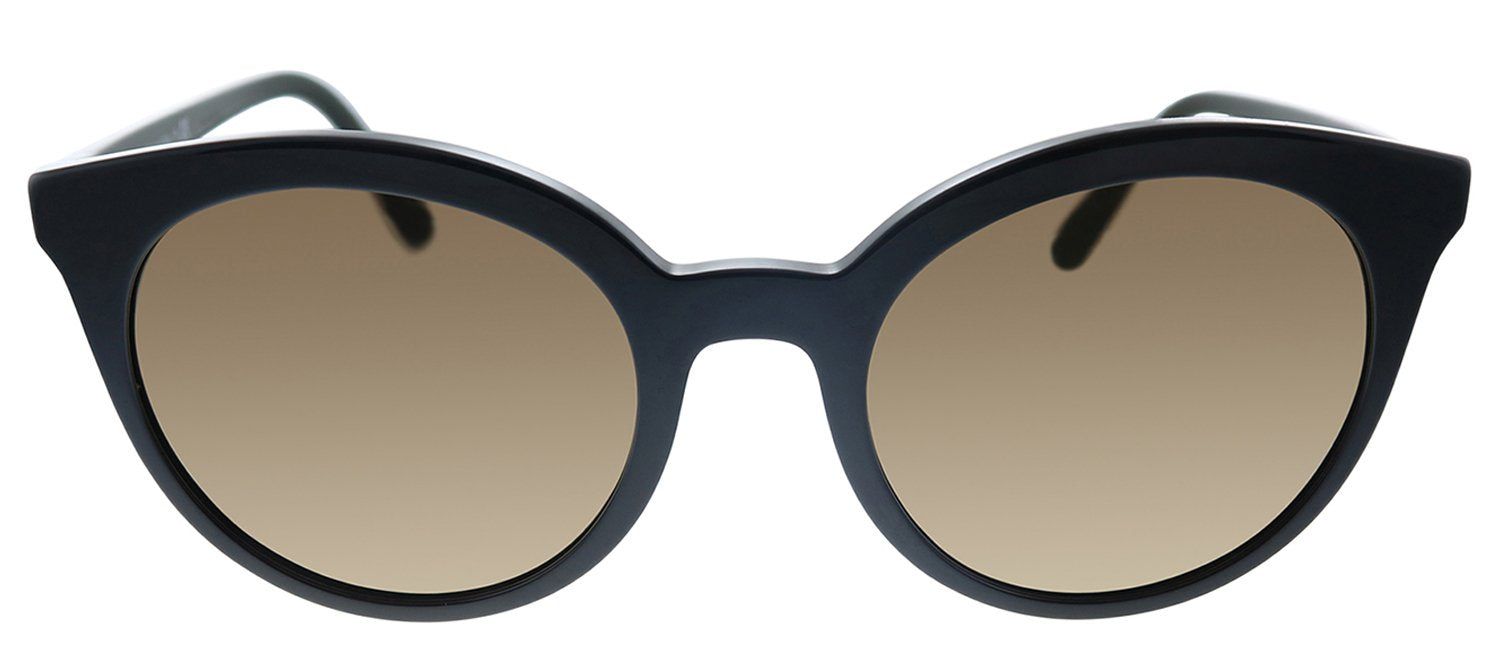 Prada PR 02XS 542HD0 Round Plastic Black Sunglasses with Brown Mirror Lens sold by Gaffos