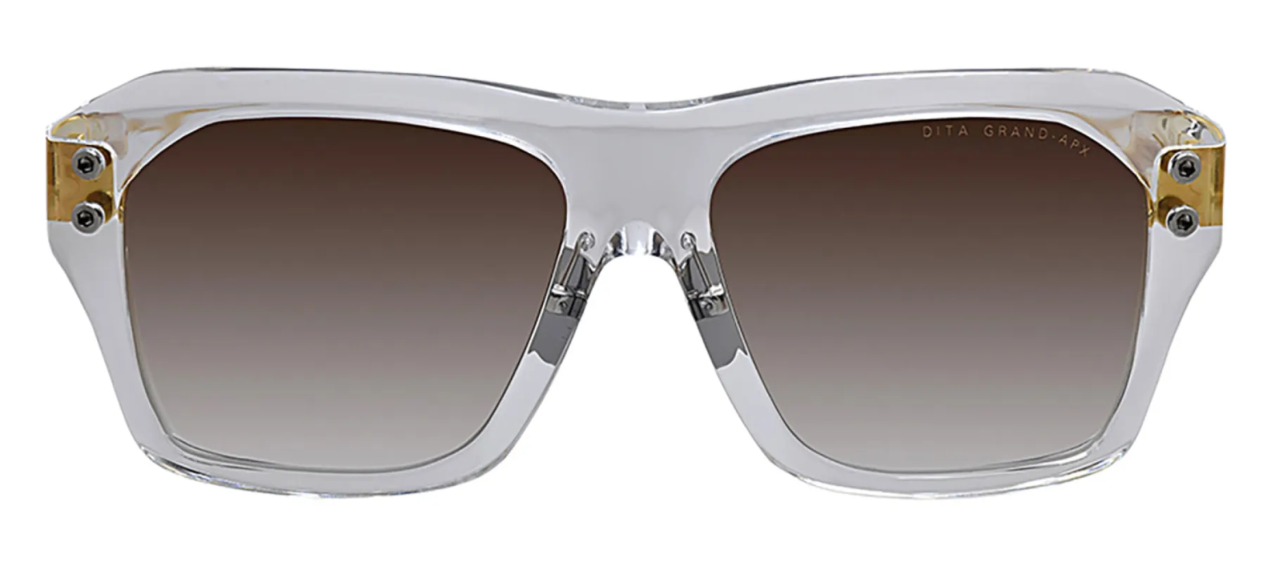 Dita GRAND-APX DT DTS417 A-02 Square Metal Gold Sunglasses with Brown Lens sold by Gaffos