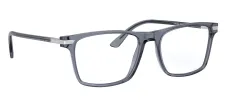 Prada PR 01WV 01G1O1 Rectangle Plastic Grey Eyeglasses with Logo Stamped Demo Lenses sold by Gaffos