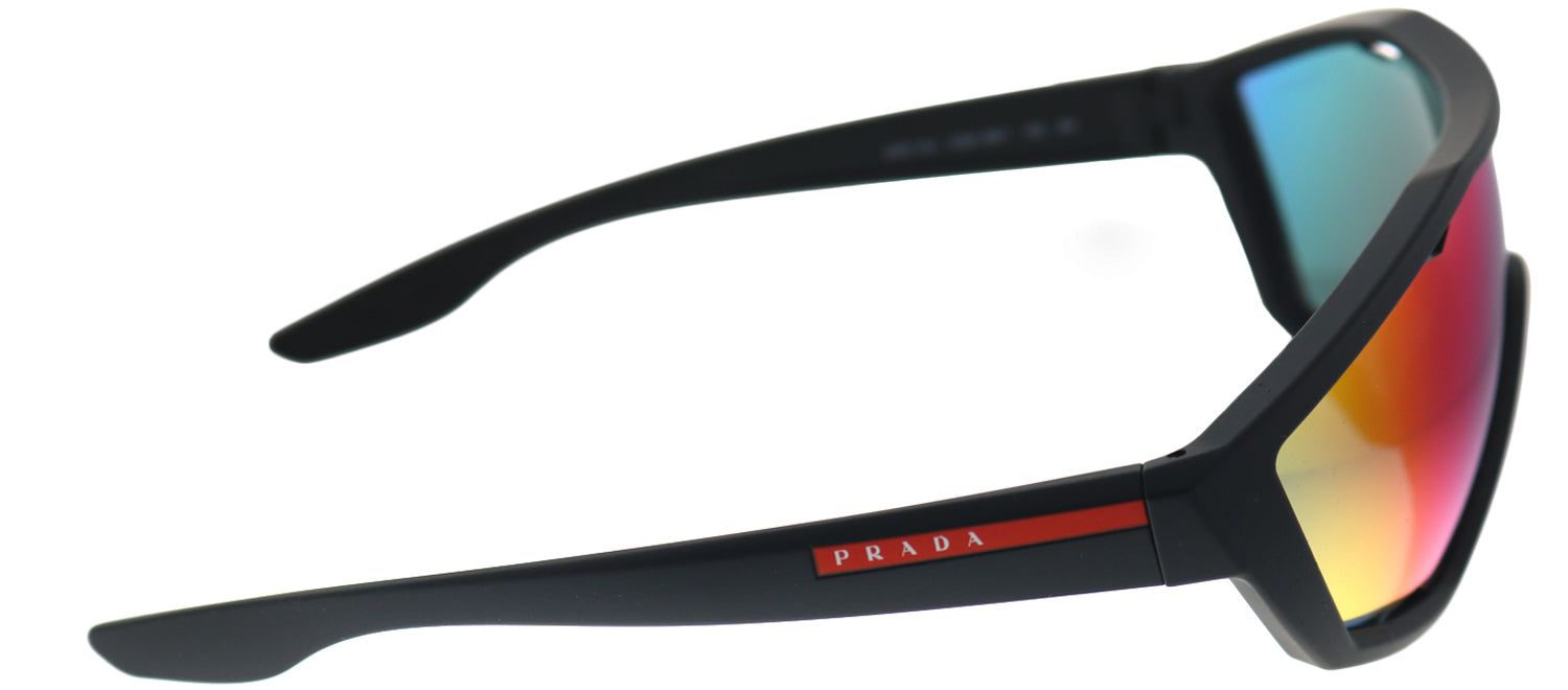 Prada Linea Rossa Active PS 10US DG09Q1 Sport Plastic Black Sunglasses with Blue Mirror Red Lens sold by Gaffos product image thumbnail 3