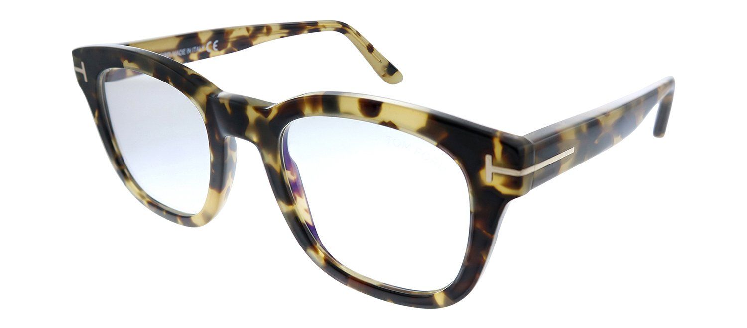 Tom Ford FT 5542-B 056 Square Plastic Havana Eyeglasses with Demo Lens sold by Gaffos product image thumbnail 2