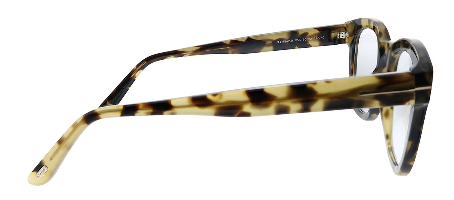 Tom Ford FT 5542-B 056 Square Plastic Havana Eyeglasses with Demo Lens sold by Gaffos product image thumbnail 3