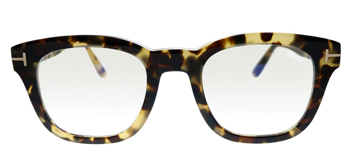Tom Ford FT 5542-B 056 Square Plastic Havana Eyeglasses with Demo Lens sold by Gaffos
