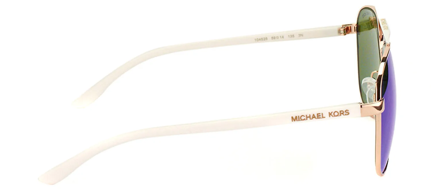 Michael Kors Hvar MK 5007 104525 Aviator Metal Gold Sunglasses with Blue Mirror Lens sold by Gaffos product image thumbnail 3