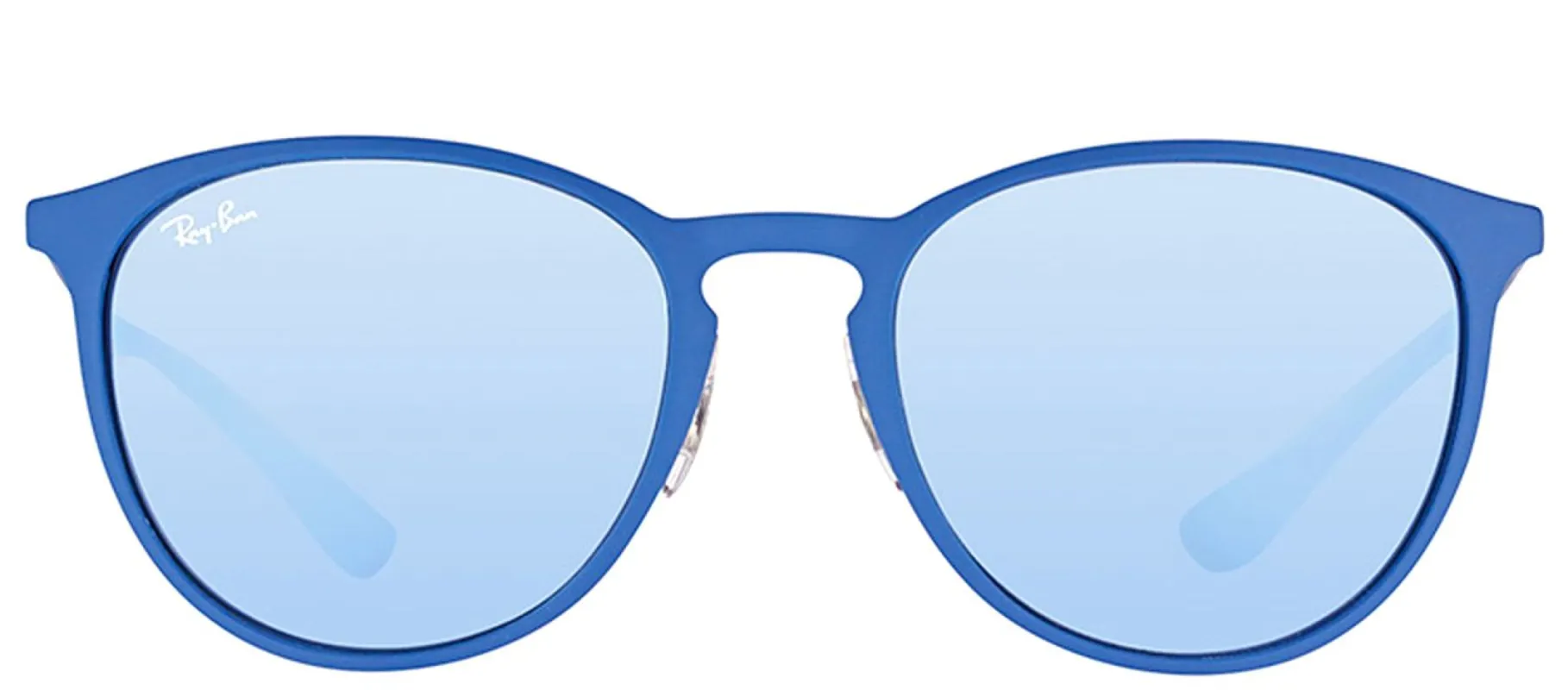 Ray-Ban Erika Metal RB 3539 90221U Round Metal Blue Sunglasses with Grey Flash Mirror Lens sold by Gaffos