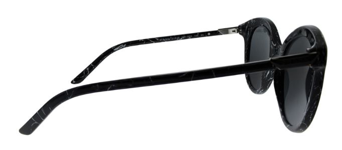 Prada PR 02YS 03Y5S0 Round Plastic Black Sunglasses with Grey Lens sold by Gaffos