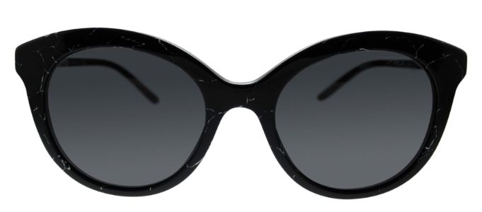 Prada PR 02YS 03Y5S0 Round Plastic Black Sunglasses with Grey Lens sold by Gaffos