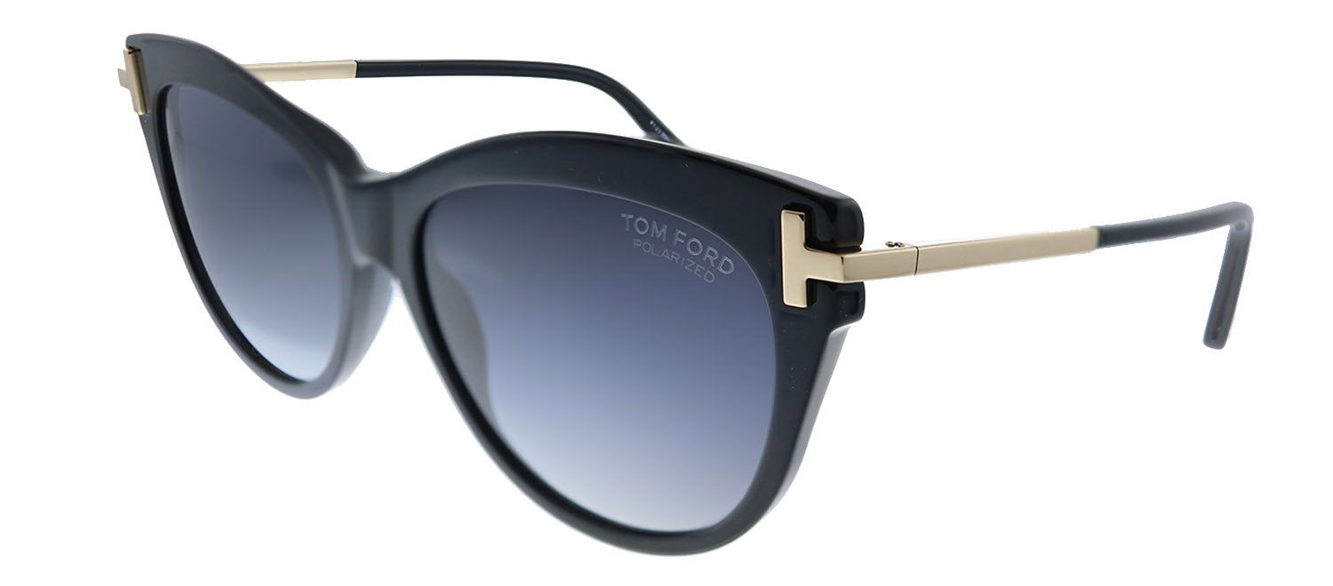Tom Ford Kira TF 821 01D Cat-Eye Plastic Black Sunglasses with Grey Polarized Lens sold by Gaffos product image thumbnail 2