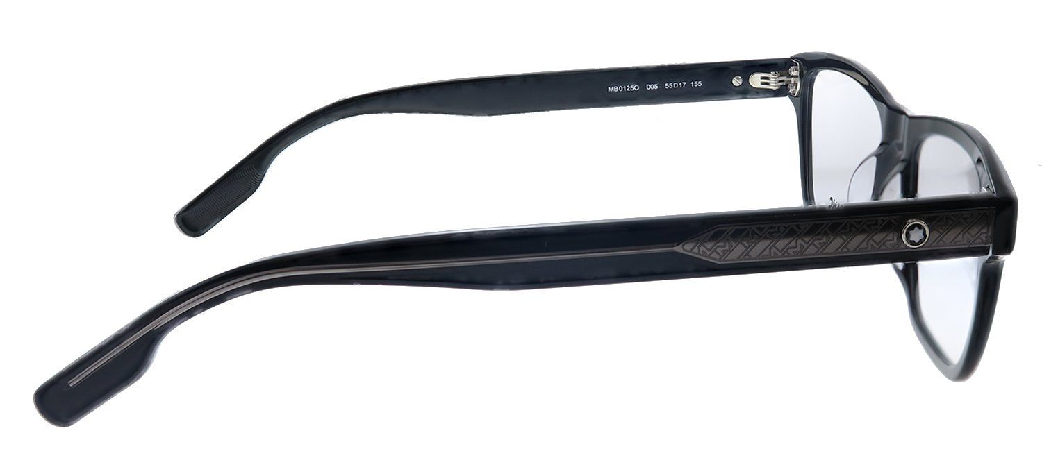 Montblanc MB 0125O 005 Rectangle Acetate Black Eyeglasses with Demo Lens sold by Gaffos product image thumbnail 3