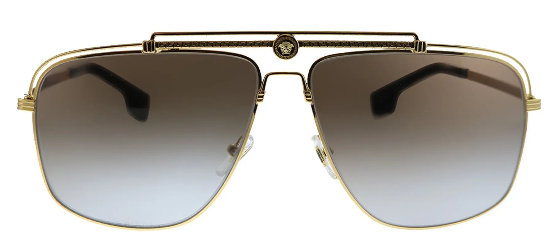 Versace VE 2242 100289 Rectangle Metal Gold Sunglasses with Brown Gradient Lens sold by Gaffos