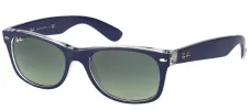 Ray-Ban New Wayfarer RB 2132 605371 Wayfarer Plastic Blue Sunglasses with Grey Gradient Lens sold by Gaffos