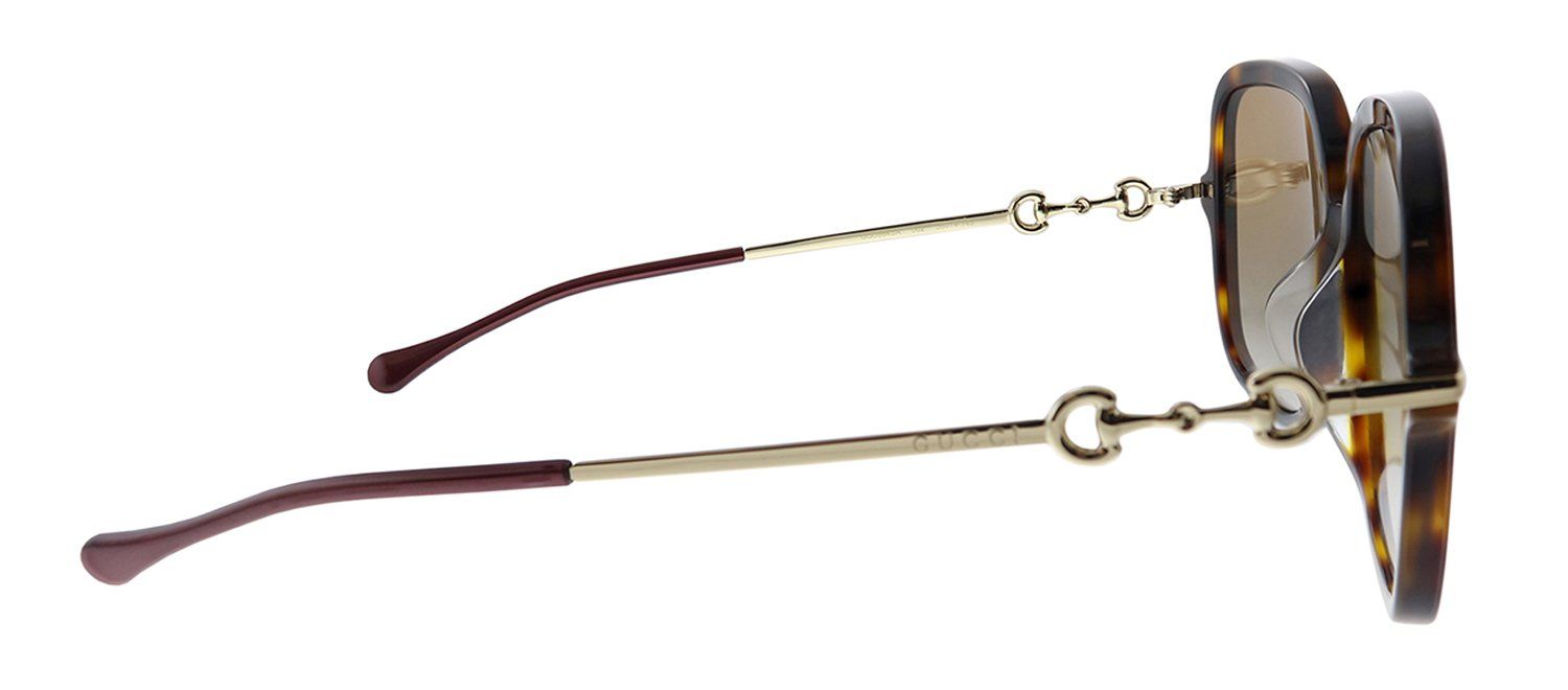 Gucci GG 0884SA 002 Square Acetate Havana Sunglasses with Brown Gradient Lens sold by Gaffos product image thumbnail 3