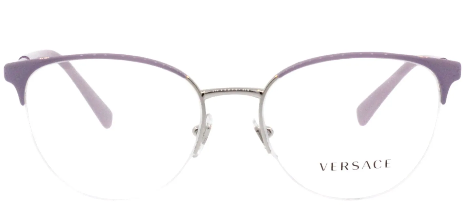Versace VE 1247 1000 Round Metal Pink Eyeglasses with Demo Lens sold by Gaffos