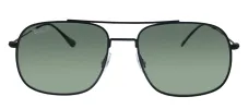 Ray-Ban RB 3595 90149A Square Metal Black Sunglasses with Green Polarized Lens sold by Gaffos