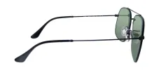 Ray-Ban RB 3595 90149A Square Metal Black Sunglasses with Green Polarized Lens sold by Gaffos